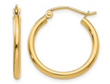 Classic Hoop Earrings in 14K Yellow Gold 2mm